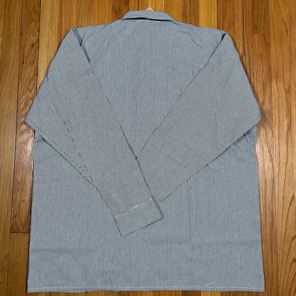 NWT Ben Davis Hickory Striped Button Up Shirt 2XL Long Sleeve Made in USA - Picture 3 of 7